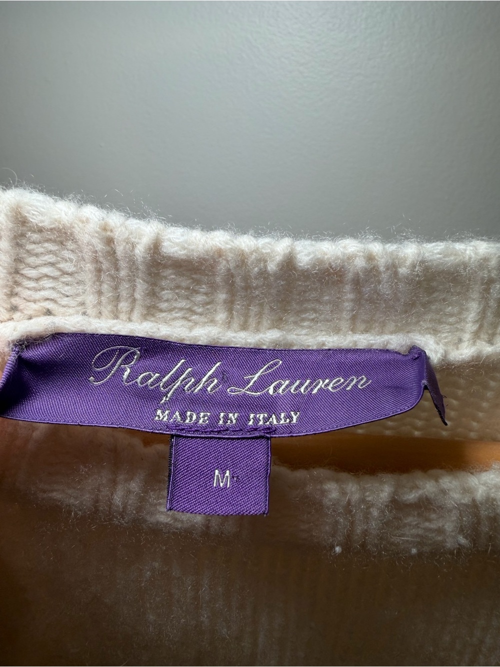 Ralph Lauren Purple Label 100% Cashmere American Flag Sweater | Medium - Picture 3 of 7